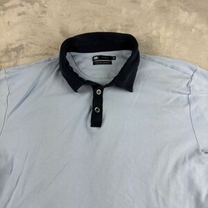 Le 31 Shirt Mens XL Blue Par Simons Polo Contrasting Collar Liquid Cotton Golf